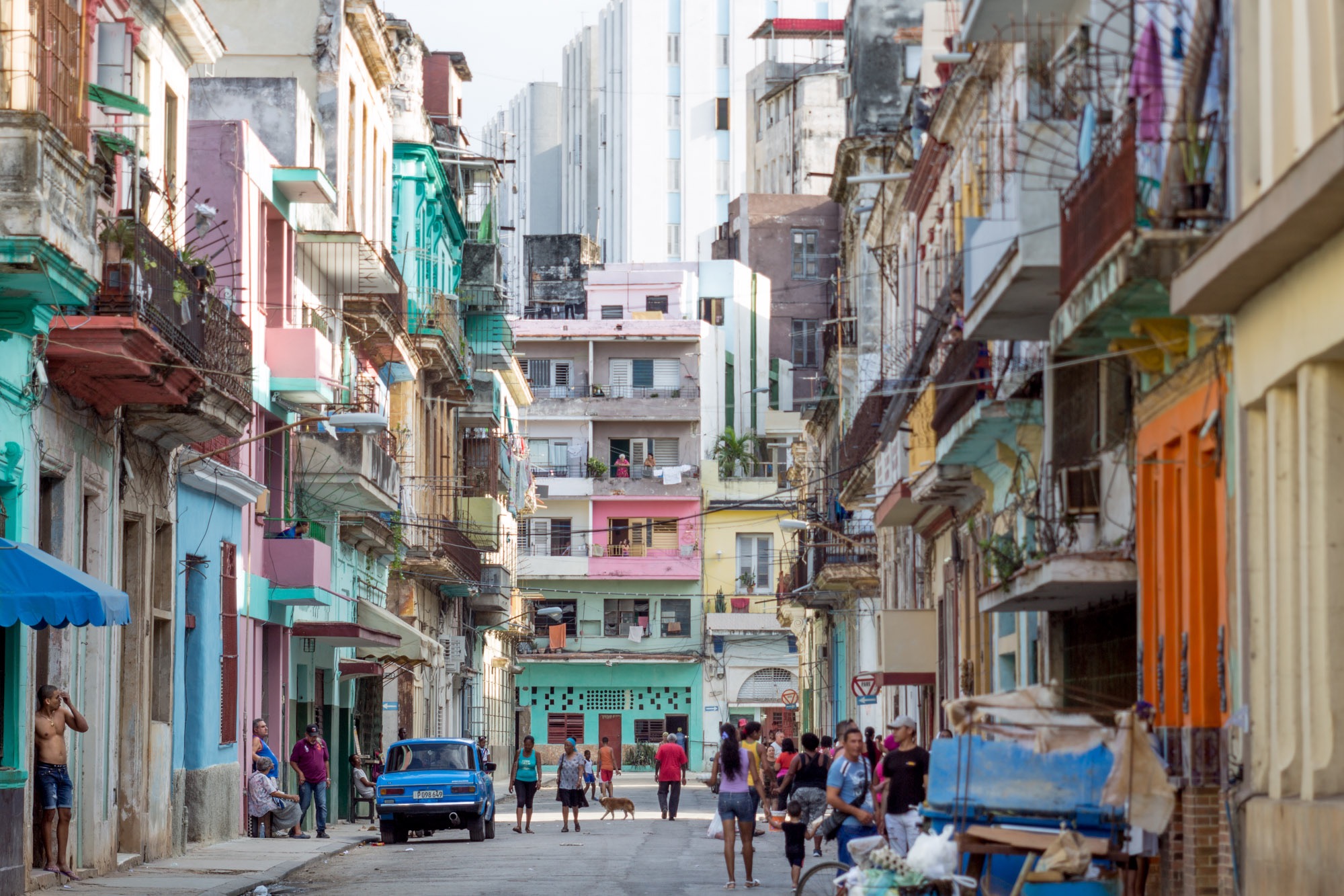 Colorful homes in Havana.