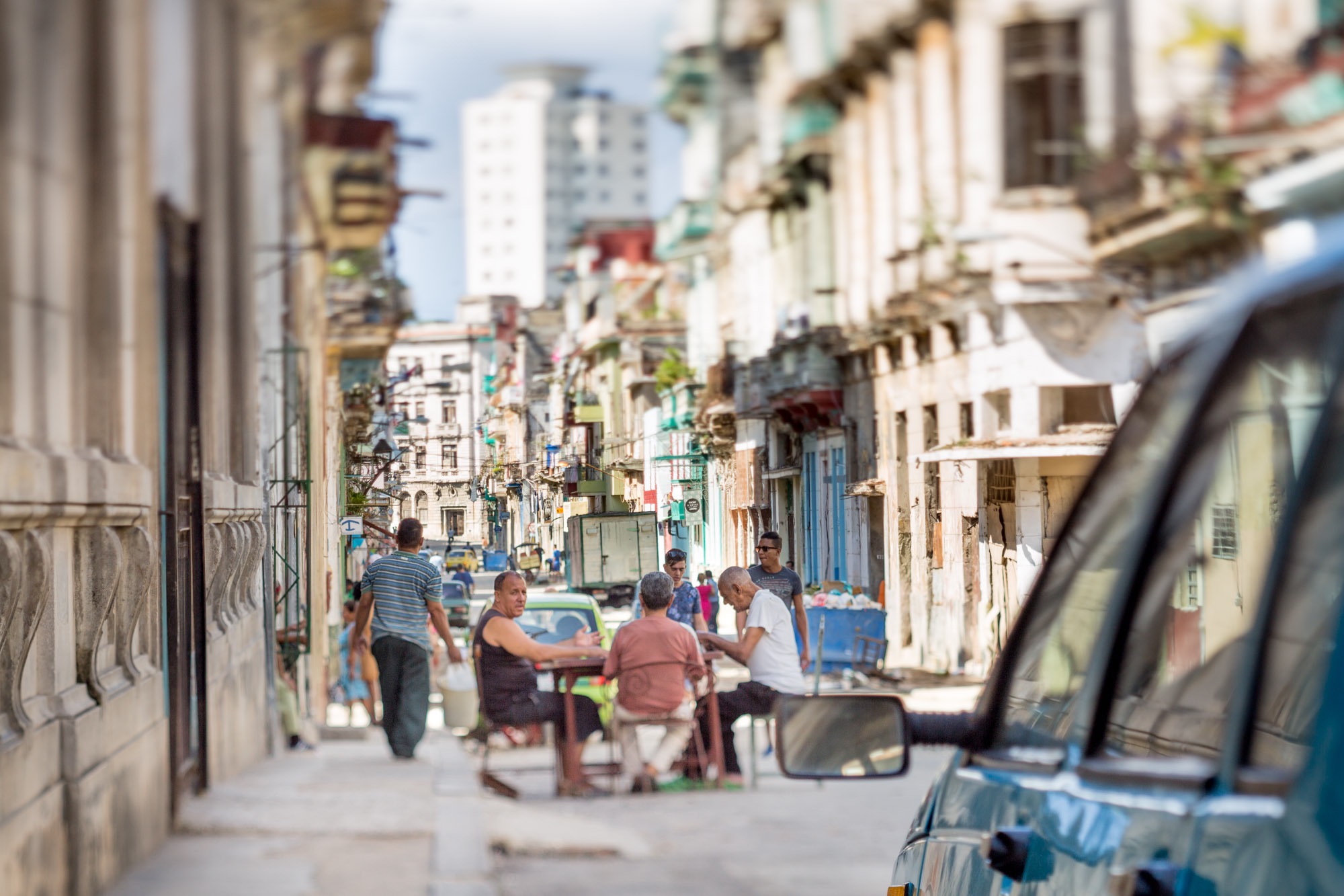 Old men playing dominos. Havana Cuba.