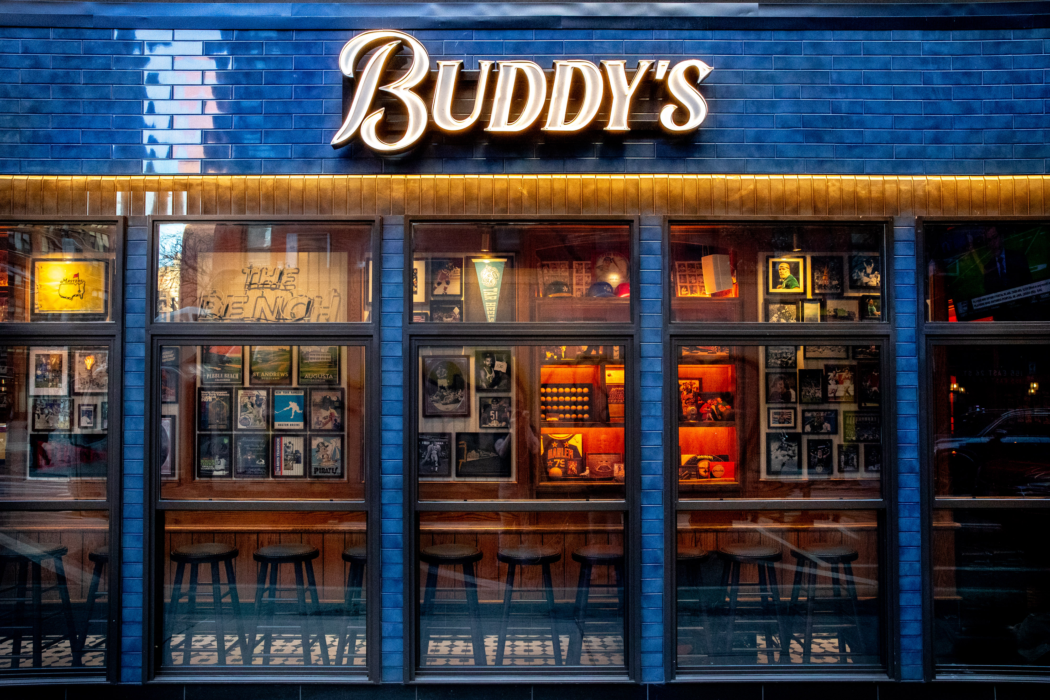 exterior photograph of a sports bar